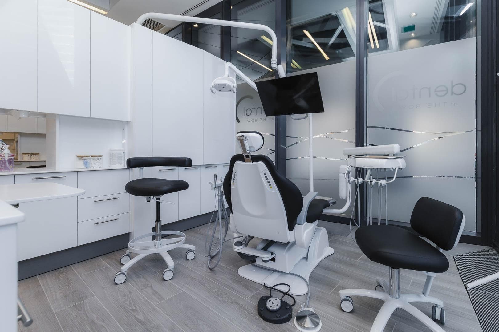 A treatment room at Dental at the Bow